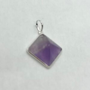 Amethyst Pyramid STS Pendant